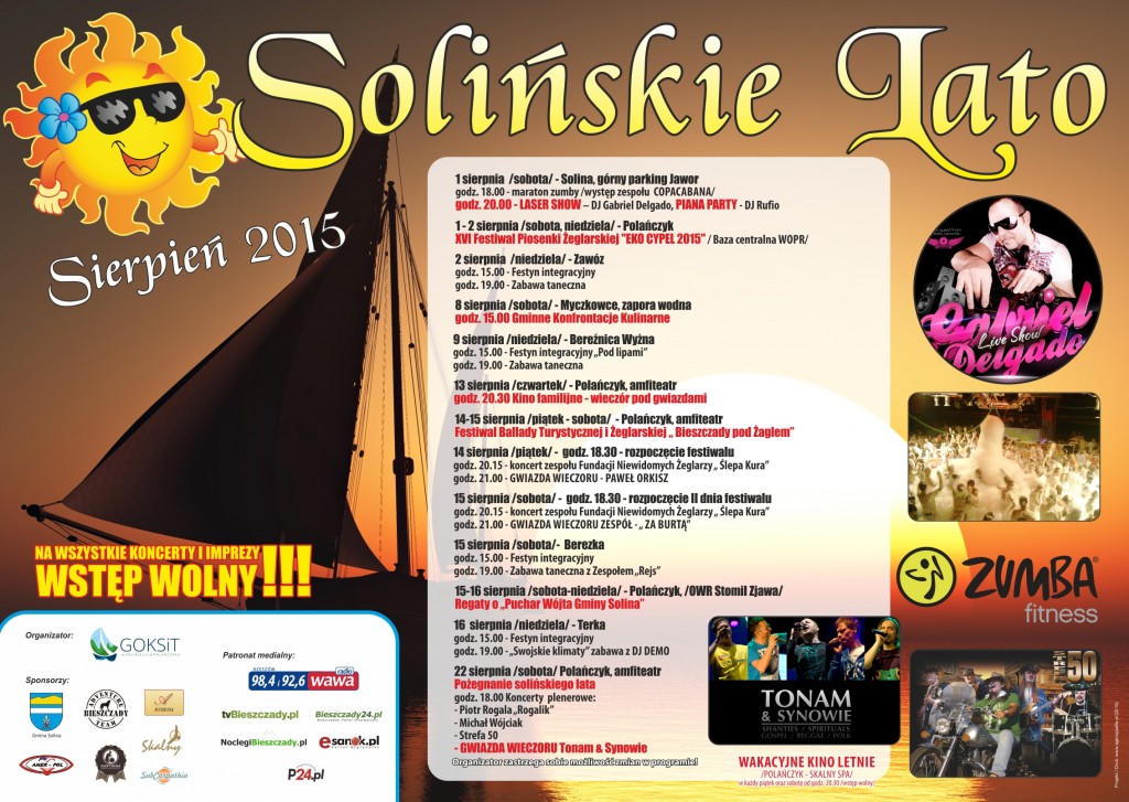 22-07-2015 Plakat A2  Solińskie Lato Sierpień -final